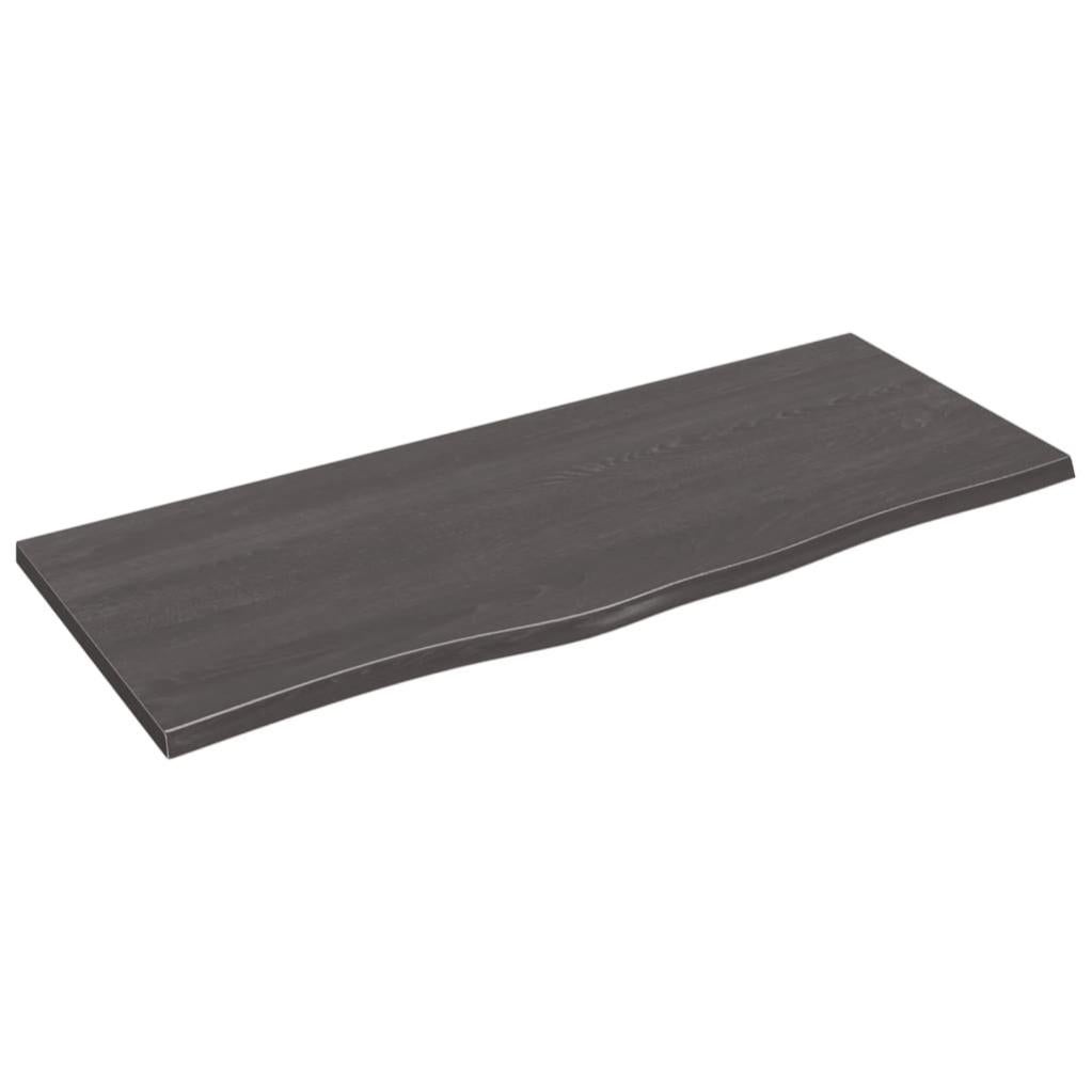 Mensola A Muro 40x10x4 Cm In Legno Massello Di Rovere Non Trattato - 4
