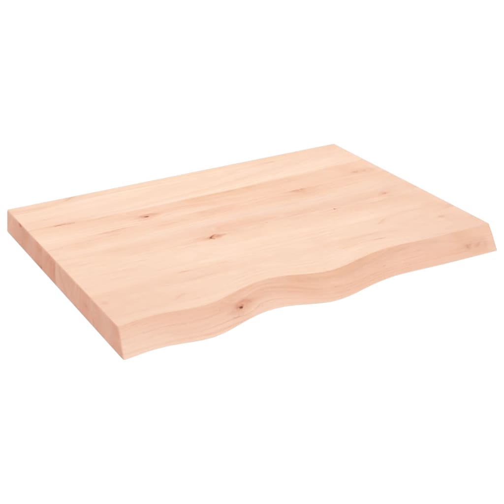 Mensola a muro 80x60x(2-6) cm in legno massello di rovere non