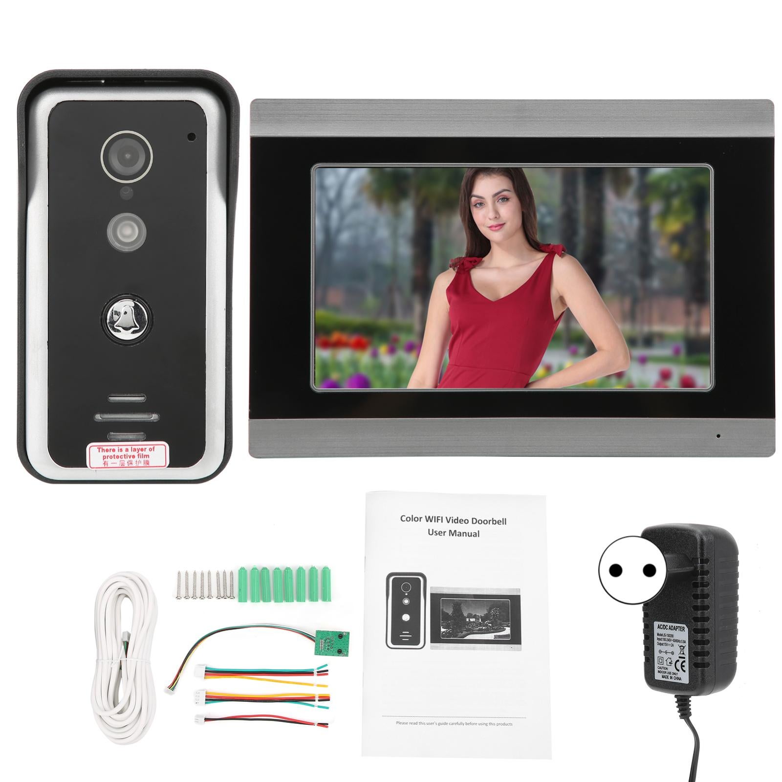 Video Citofono Wifi Per Esterno Senza Fili Videocitofono Wireless Duplex Da 4.3 Pollici - Touch Screen, Grandangolo 120°, Antenna Esterna, Registrazione Automatica Jeatone Videocitofono