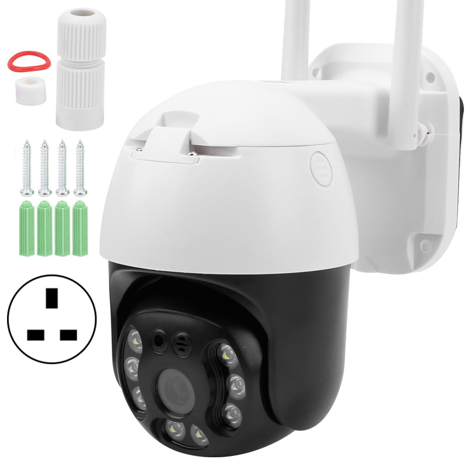 Telecamera Wi-Fi 2K A 360° PTZ Per Interni/esterni, Senza Fili, Con Rilevamento PIR, Allarme, Audio Bidirezionale E Visione Notturna A Colori