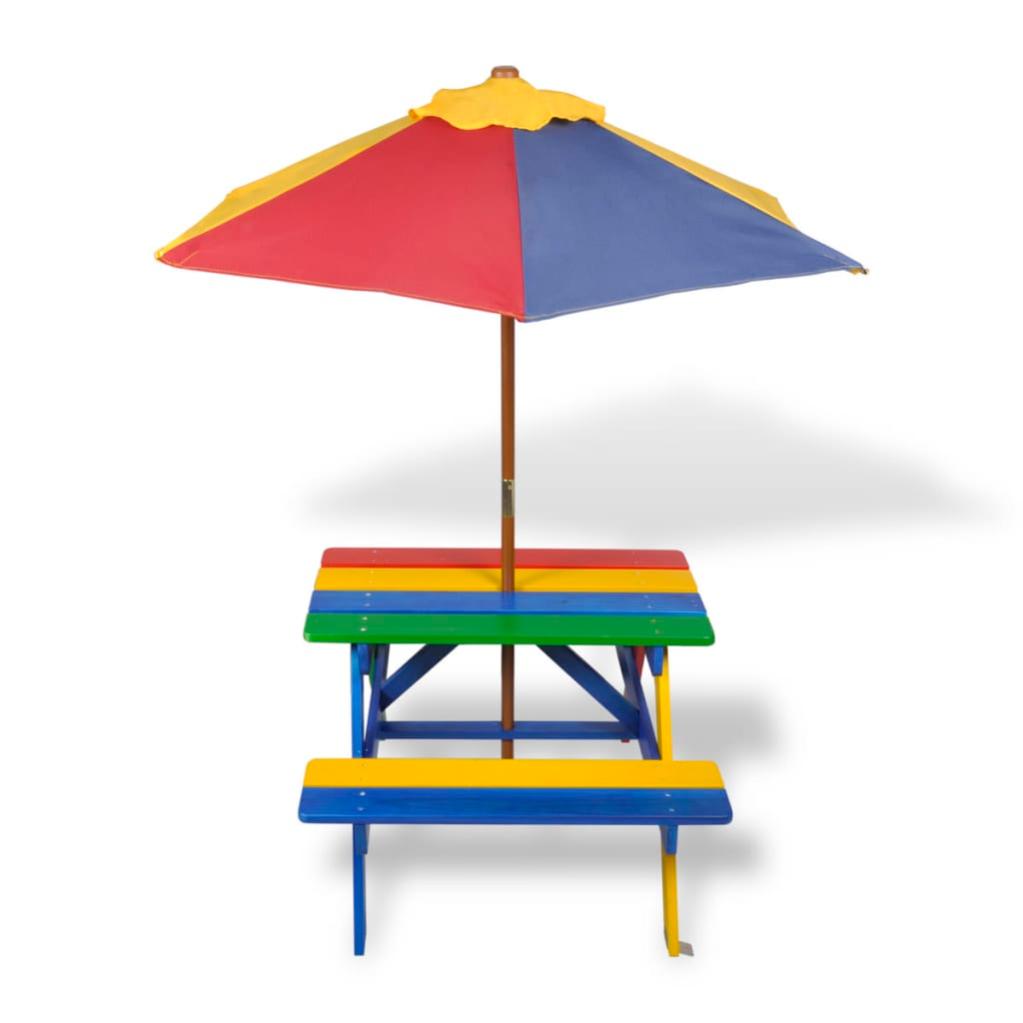 Gardenised Tavolo Da Picnic In Legno Per Bambini, Outdoor, Per Giardino E Cortile, Resistente, Capacità 99,8 Kg, Dimensioni 78,7x88,9x50,8 Cm - 2