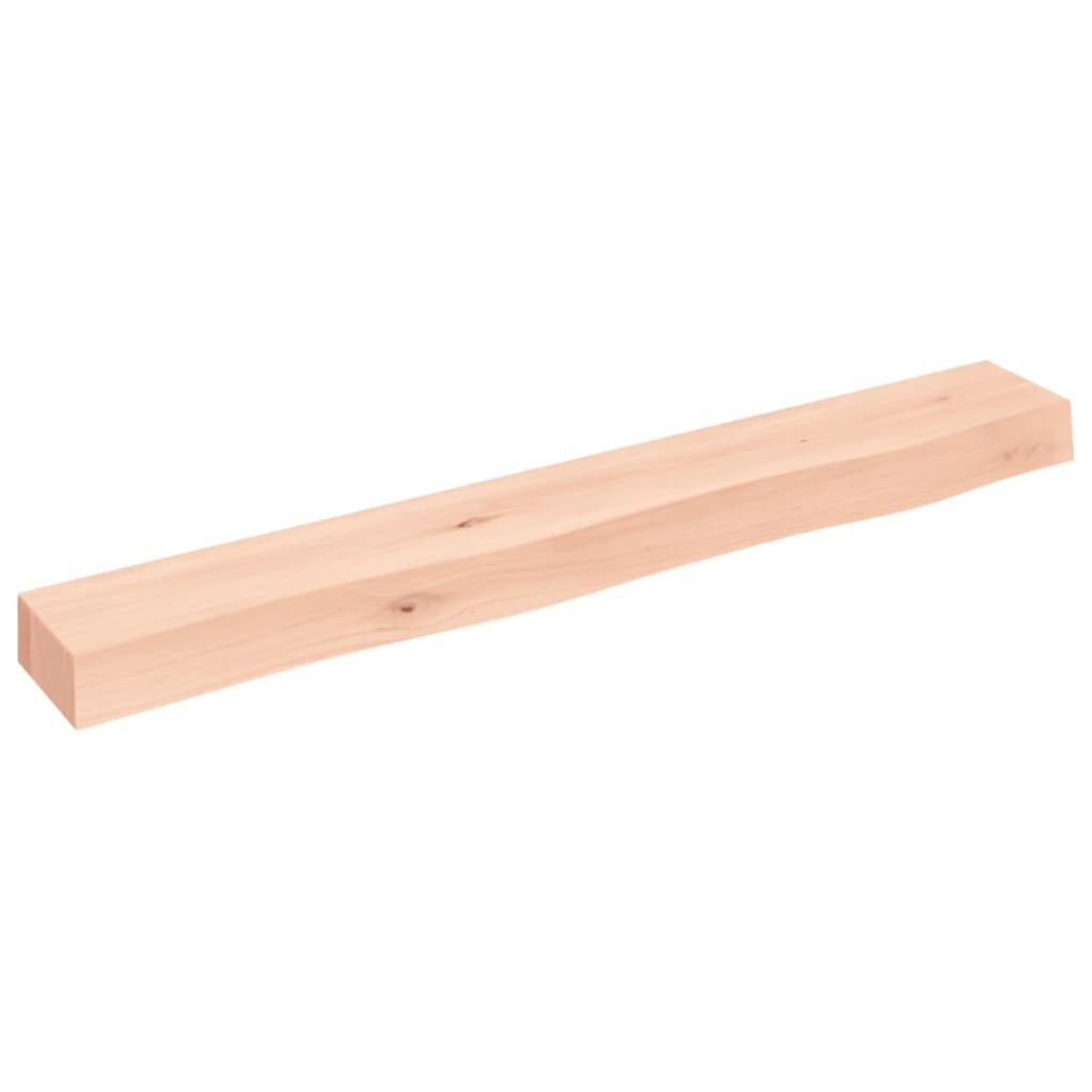 Mensola A Muro 40x10x4 Cm In Legno Massello Di Rovere Non Trattato - 10