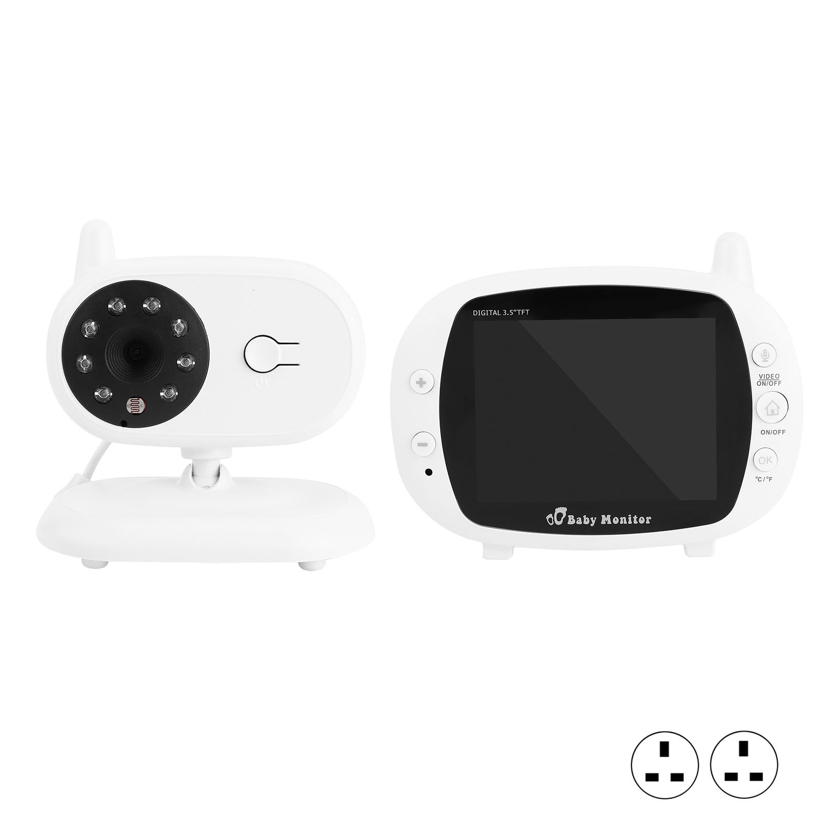Camara De Vigilancia Para Bebe Monitor Vision Nocturna Audio Temperatura  Cancion