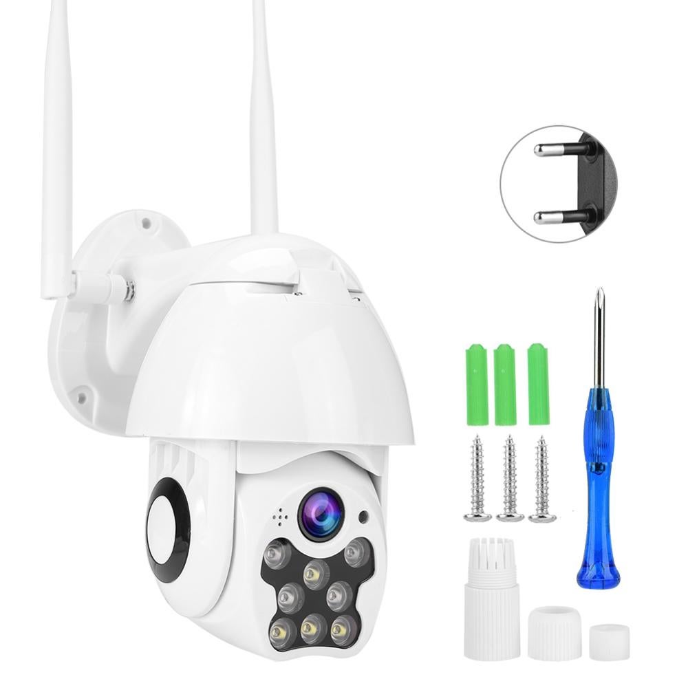 Telecamera di sicurezza per esterni con tre obiettivi, WiFi, zoom Telecamera di sicurezza per esterni con tre obiettivi, WiFi, zoom