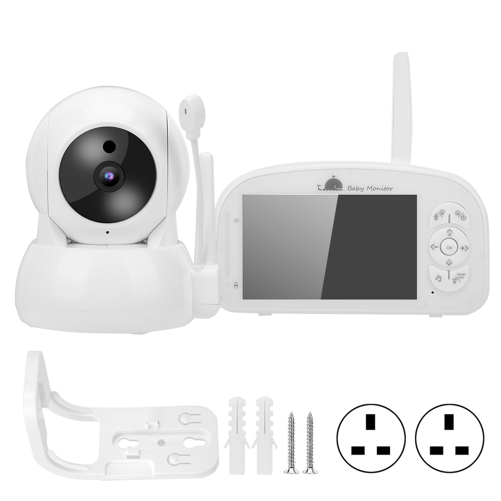 Camara De Vigilancia Para Bebe Monitor Vision Nocturna Audio Temperatura  Cancion