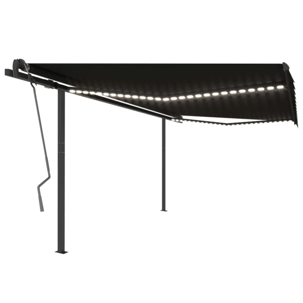 Outsunny Tenda da Sole 3x1.5 m con Braccio Avvolgibile, Tenda Parasole da Esterno a Manovella in Alluminio e Tessuto Poliestere 180g/㎡, per Giardino, Balcone e Terrazza, Bianco e Verde