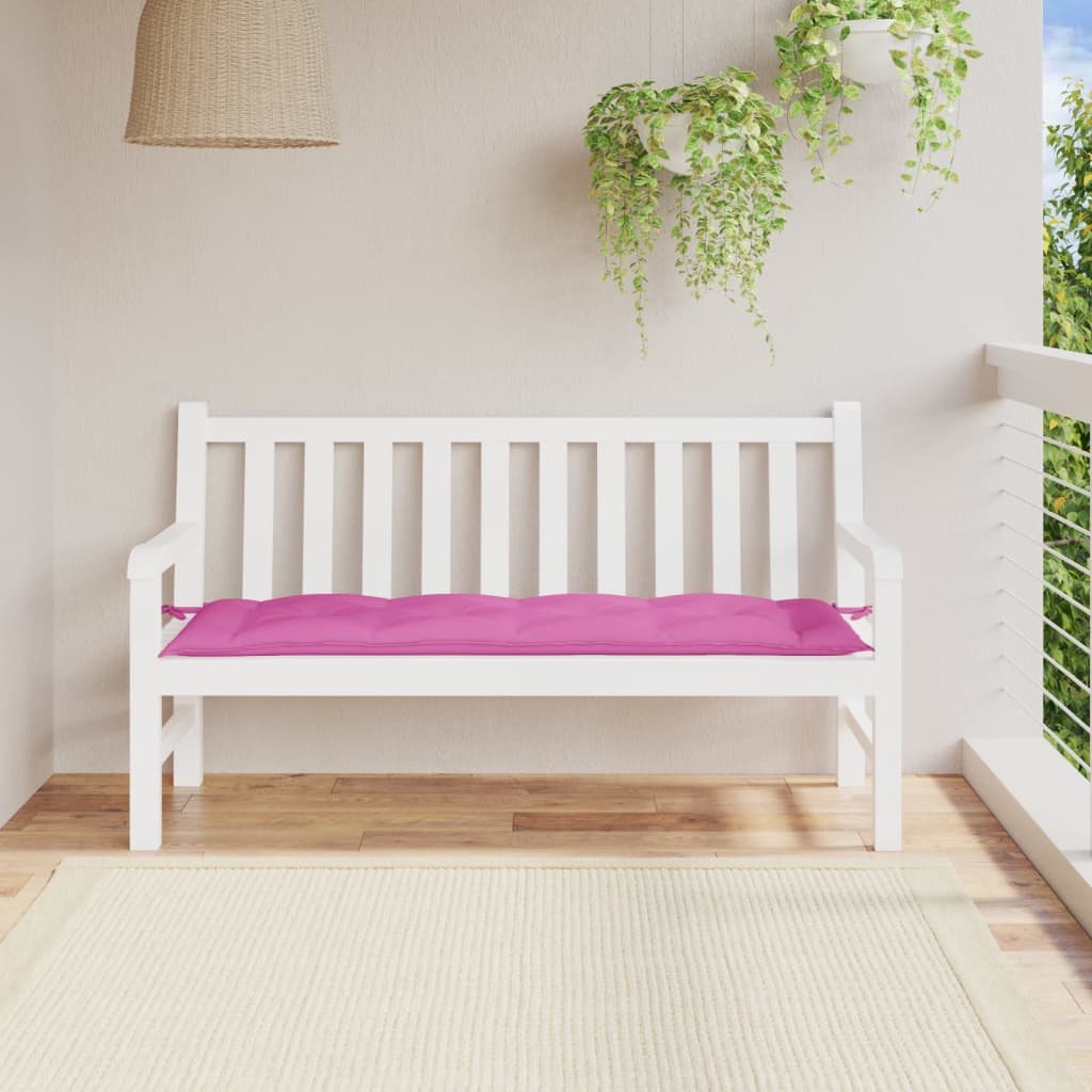 Cuscino per panca da giardino rosa 150x50x7 cm in tessuto oxford