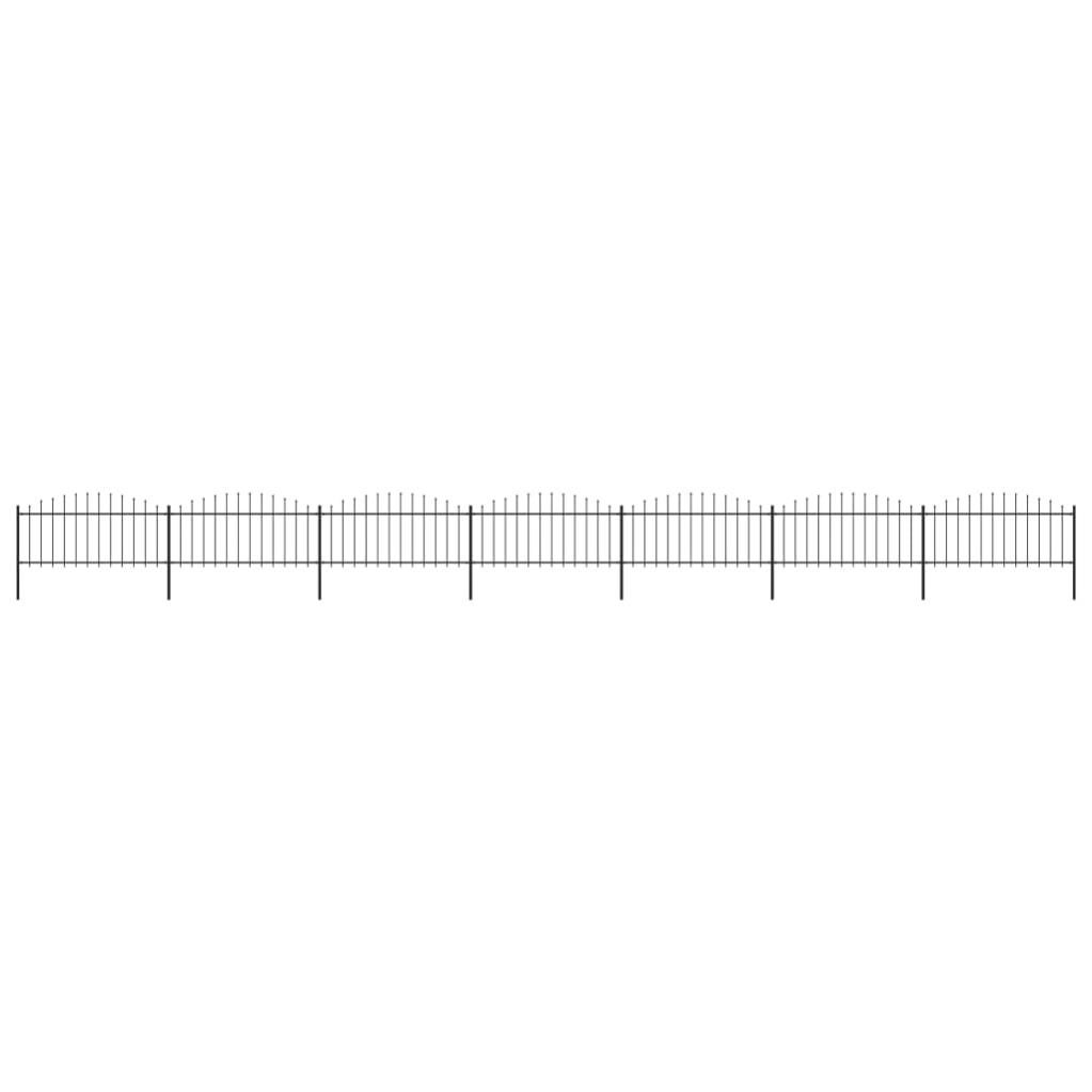 Cl ture de jardin dessus en lance acier 0 5 0 75 x11 9m noir leroy