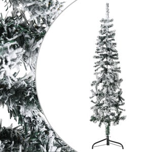 Sapin de Noël LED effet neige 120 cm blanc TATLOW