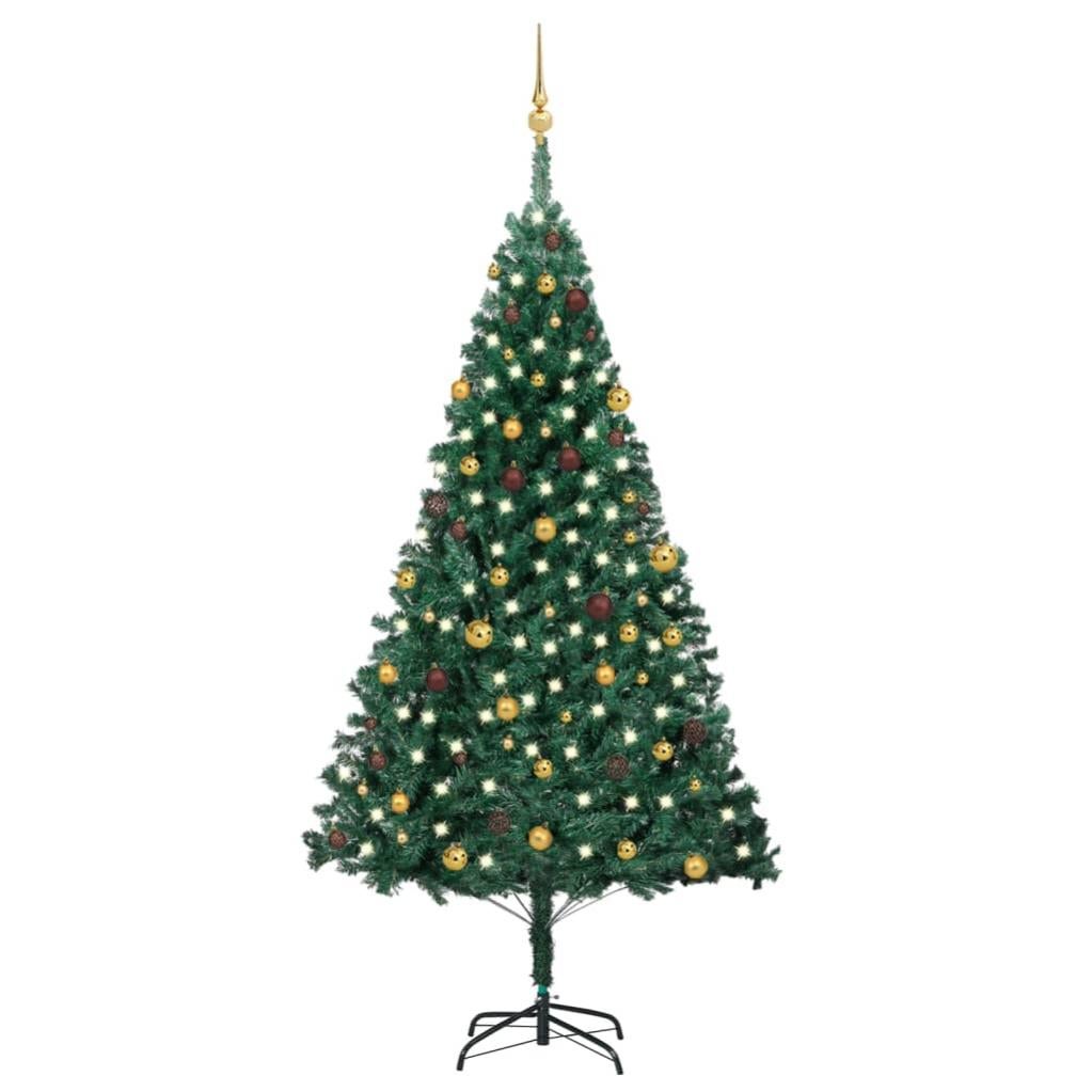 Albero Di Natale Artificiale SHATCHI 1,2 M Con 230 Rami In PVC Verde - Cespuglioso Con Base In Metallo - Decorazione Natalizia