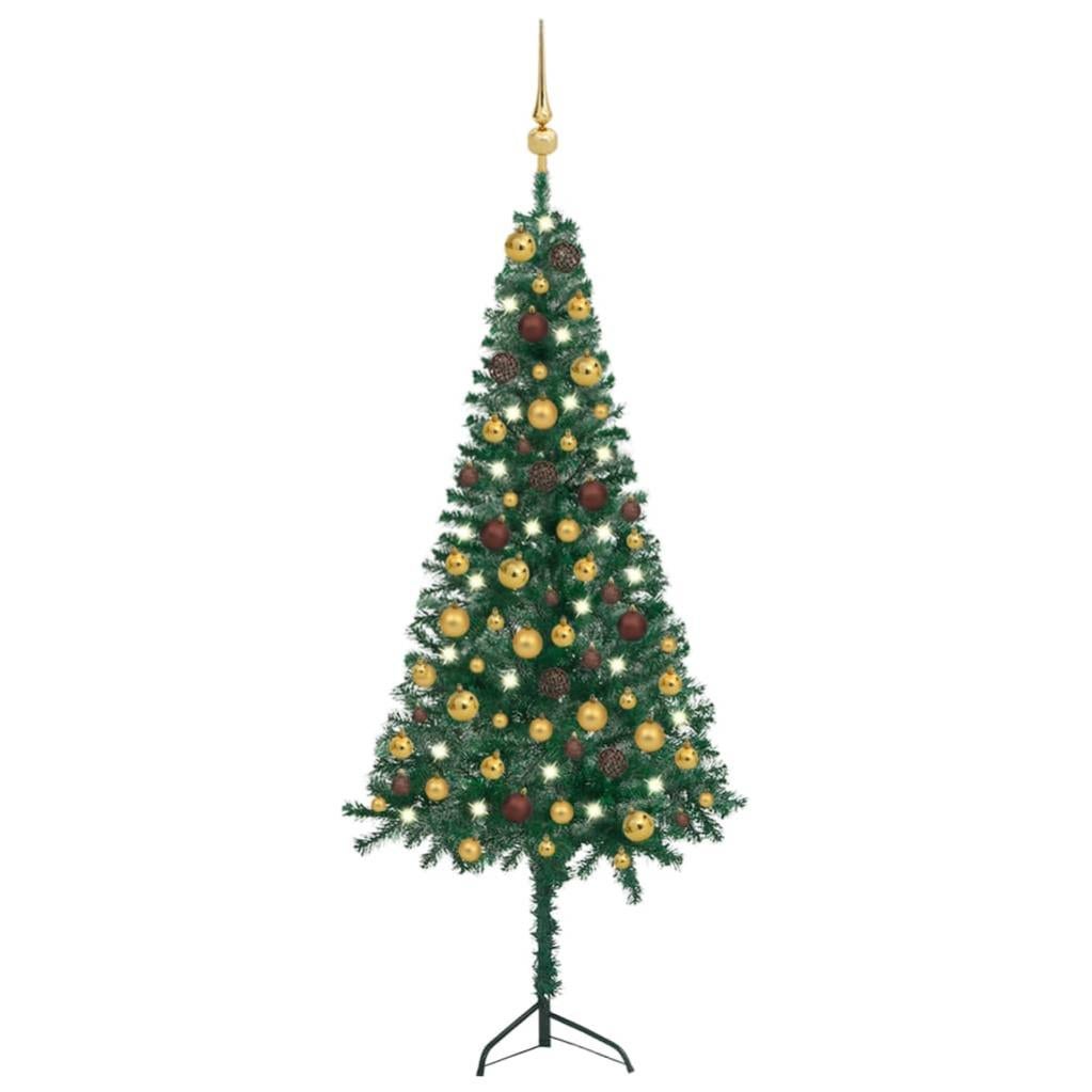 Albero Di Natale Artificiale Ad Angolo Bianco 210 Cm Pvc