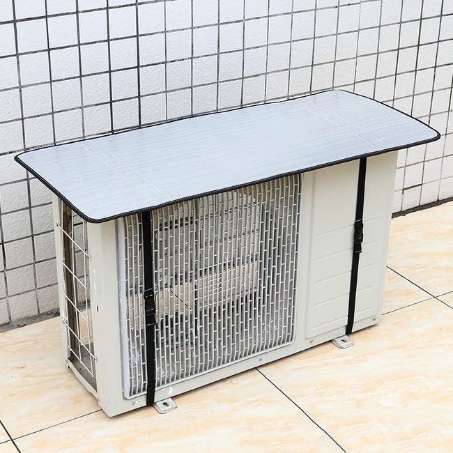 Housse de climatiseur extérieur housse de climatiseur étanche housse  anti-poussière housse de climatiseur extérieur maison (923569cm), argen