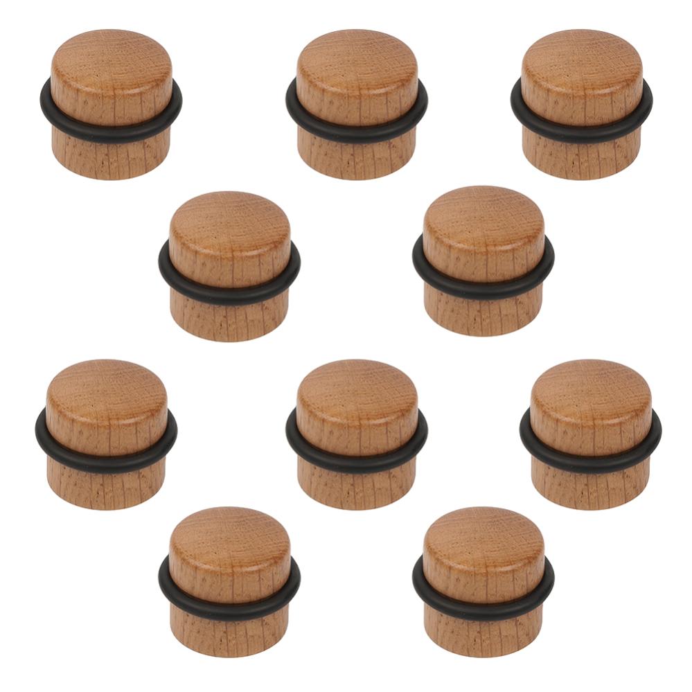 Fermaporta In Legno Naturale - Autoadesivo Per Pavimenti, Confezione Da 6, Colore Faggio, Adatto A Parquet, Piastrelle E Laminato