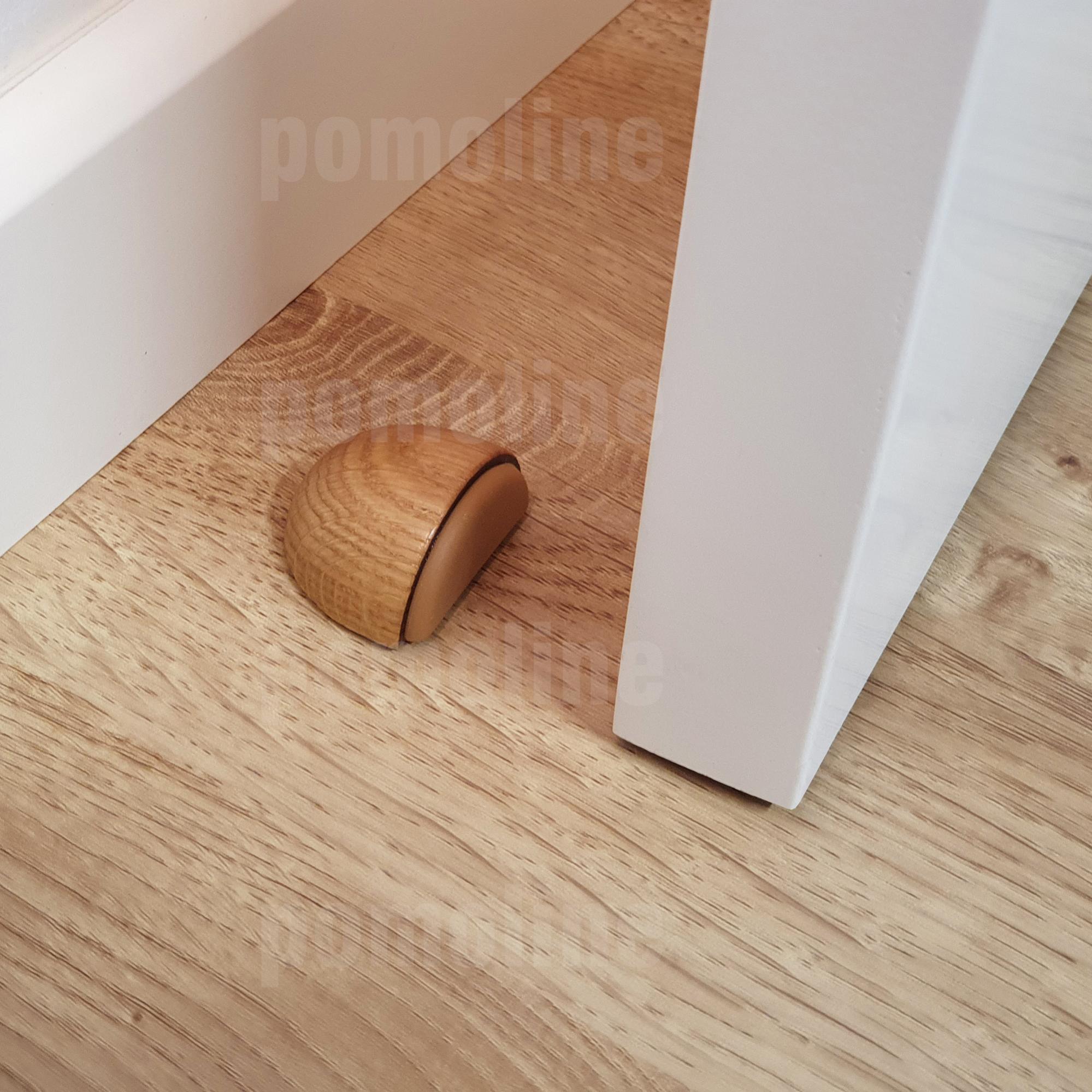 4 Un. Butée de porte adhésive en bois de chêne naturel 47x38MM - 2