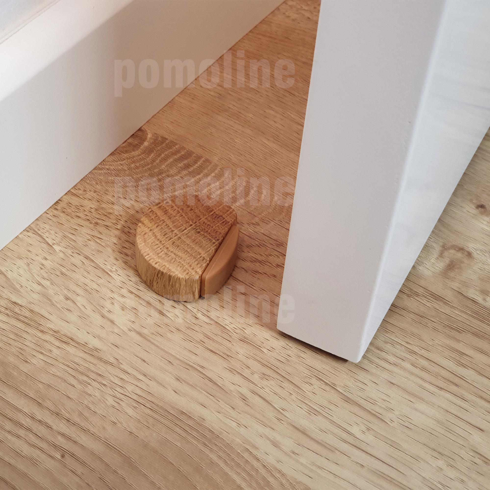 10 Un. Butée de porte adhésive en bois de chêne naturel 45x42MM - 2