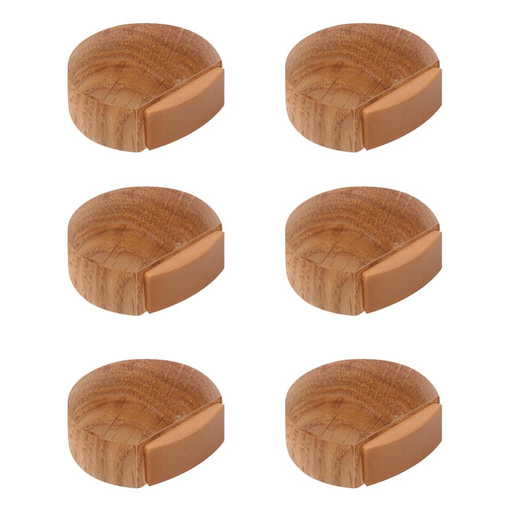 6 Un. TOPE de Puerta adhesivo en madera de roble natural 45x42MM