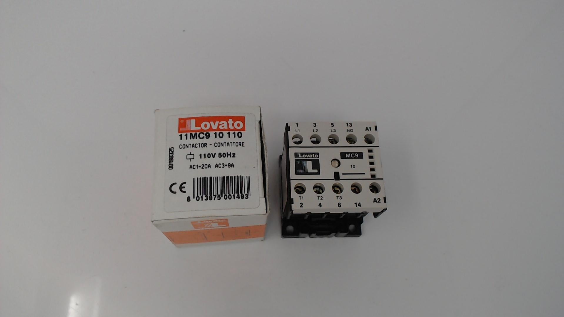 Lovato Mini Contacteur Tripolaire AC3 9A BG0910A 24VAC - Contacteur Électrique Fiable