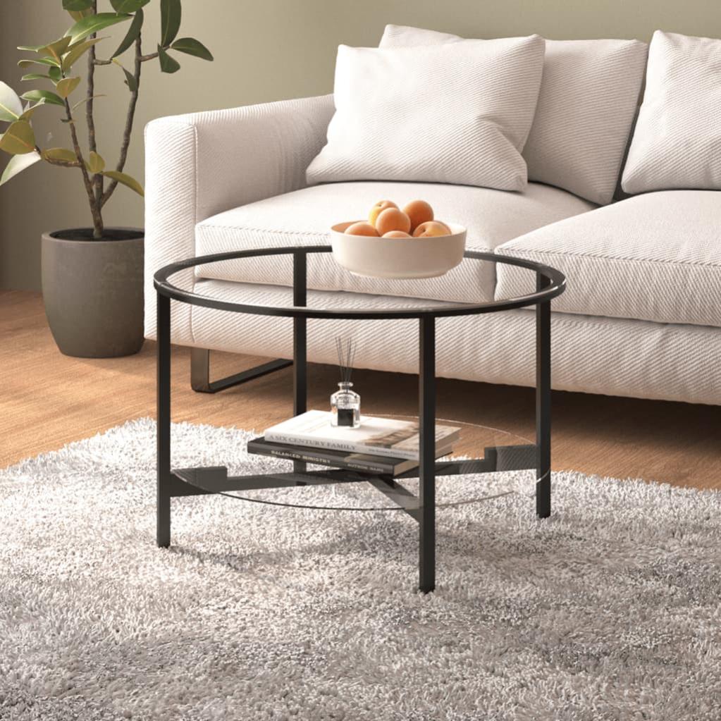 Tavolino da caffè triangolare in vetro nero di TBTBGXQ per soggiorno, tavolino Noguchi con base in legno massello di rovere