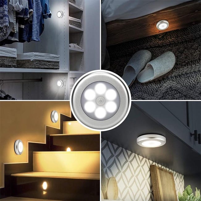 Lampe Murale LED Capteur de Mouvement sans Fil pour Intérieur, Veilleuse  Décorative avec Détecteur de chargement USB magnétique Jaune Chaud, 4  paquets