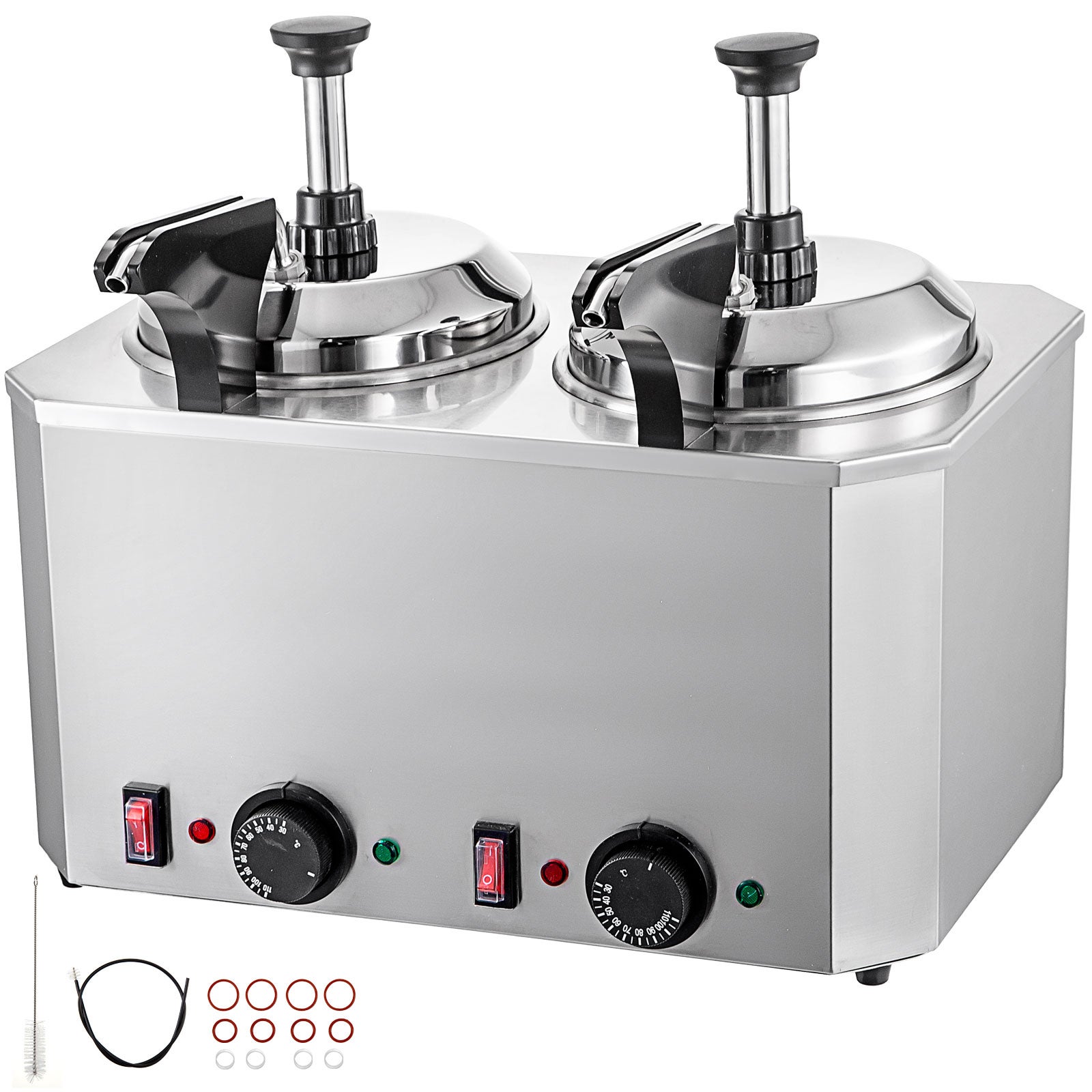 VEVOR 650 W Chauffe-Chocolat Electrique Fudge Chaud Nacho Fromage  Distributeur de Chocolat Siphon de Cuisine Pot de Rechauffeur de Chocolat avec  Pompe