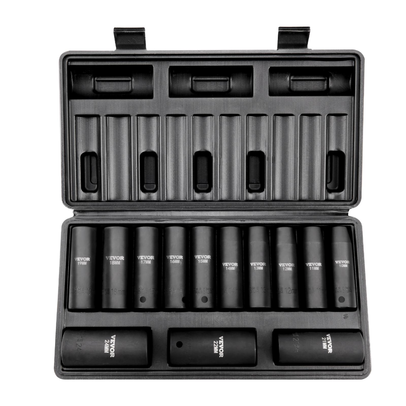 Kit Adaptateurs Douilles à Choc WOLOVO - 3 Pièces 1/4, 3/8 Et 1/2 Pour Outils Électriques