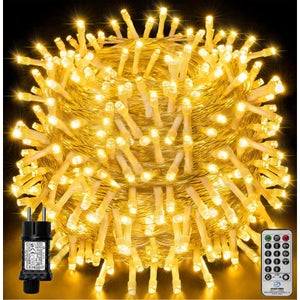 Guirlande lumineuse à piles 7m 60 LED avec télécommande 8 modes étanche  pour l'intérieur et l'extérieur pour Noël, chambre, fête, jardin,  bricolage, décoration, blanc chaud : : Bricolage