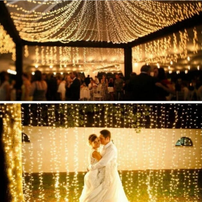 Guirlande lumineuse mariage 600 Led - Rideau de lumière