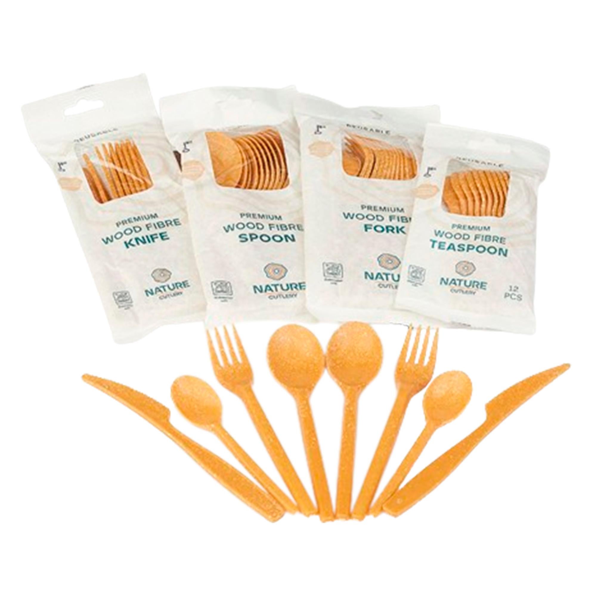 Lot De 48 Couverts En Plastique Réutilisables Doré Argenté - Fourchettes Couteaux Cuillères + Serviettes - Pour Mariage, Anniversaire, Fête