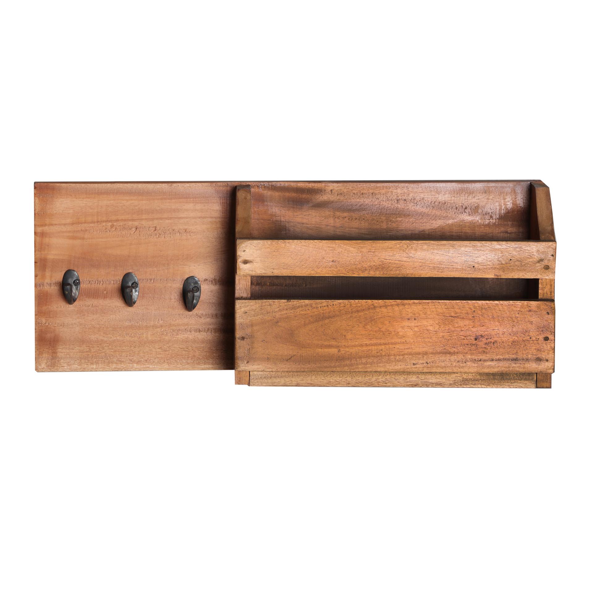Vide-poches en bois porte-objets pour homme et femme de bureau et entrée station de charge pour smartphone station d'accueil et accessoires utiles, idée cadeau fête des pères (Noir