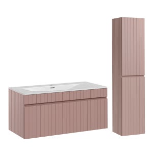 Mueble de Lavabo 80 cm Iconic Rose, Mueble de Lavabo Colgante, encimera o  Lavabo Incluido, Color Rosa Mate (con Lavabo) : : Hogar y cocina