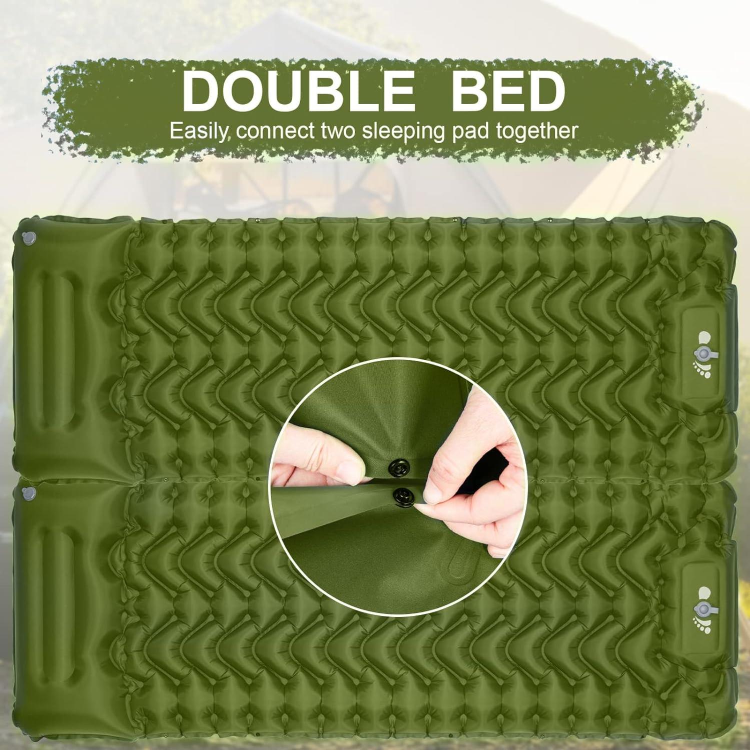 Tapis De Couchage Gonflable Naturehike - 580 G Avec Oreiller Intégré - Pompe à Air - Pour Randonnée Ou Vélo