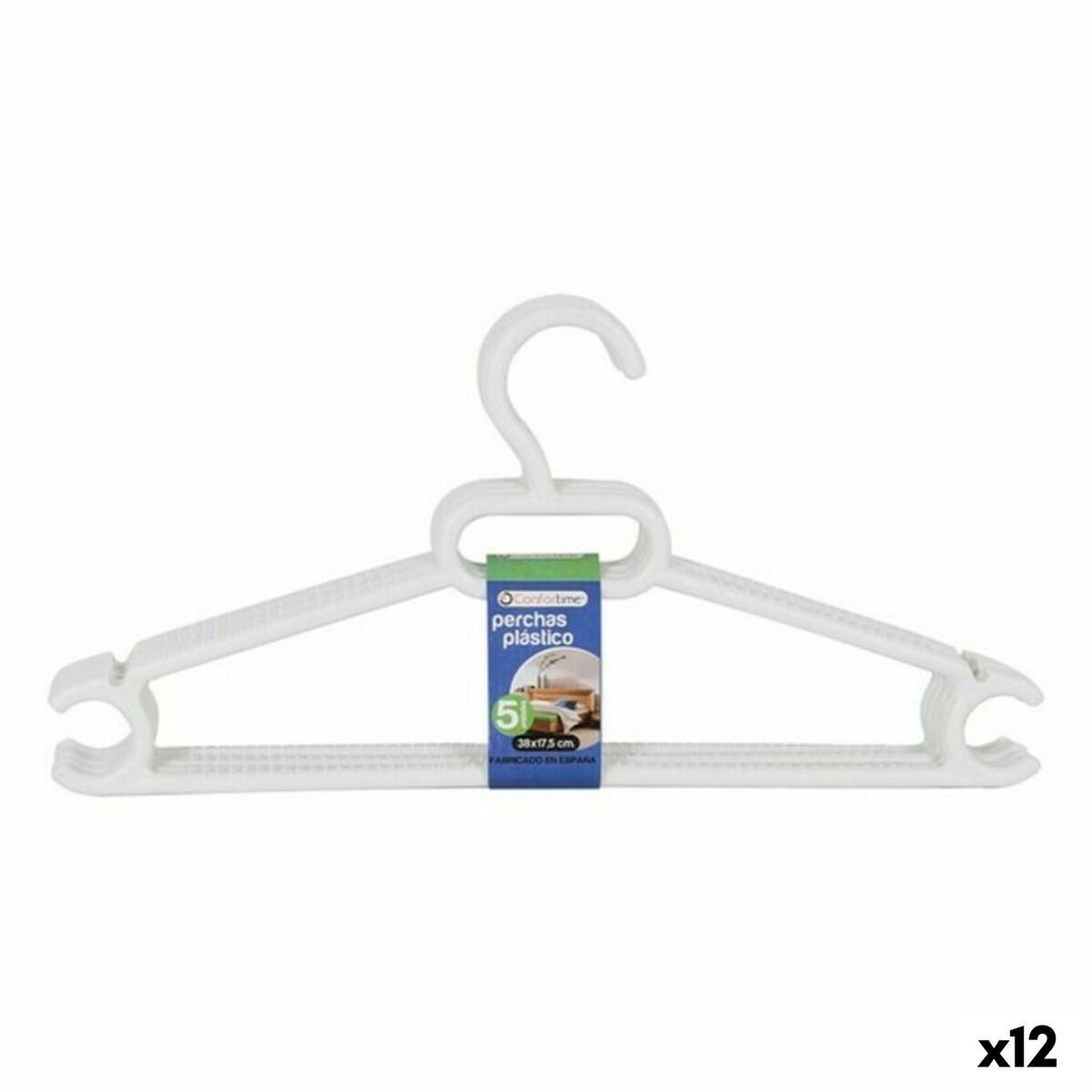 Bama Set 3 Grucce Appendini In Plastica Con Supporto Per Cravatte - 43 Cm - Per Armadio E Guardaroba