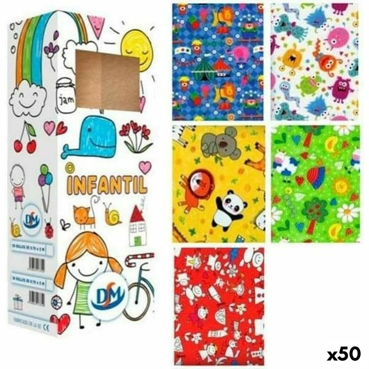 Papier Dm In Store Papier-cadeau DM Enfant Multicouleur Rouleau 2 m (50 Unités) | Leroy Merlin