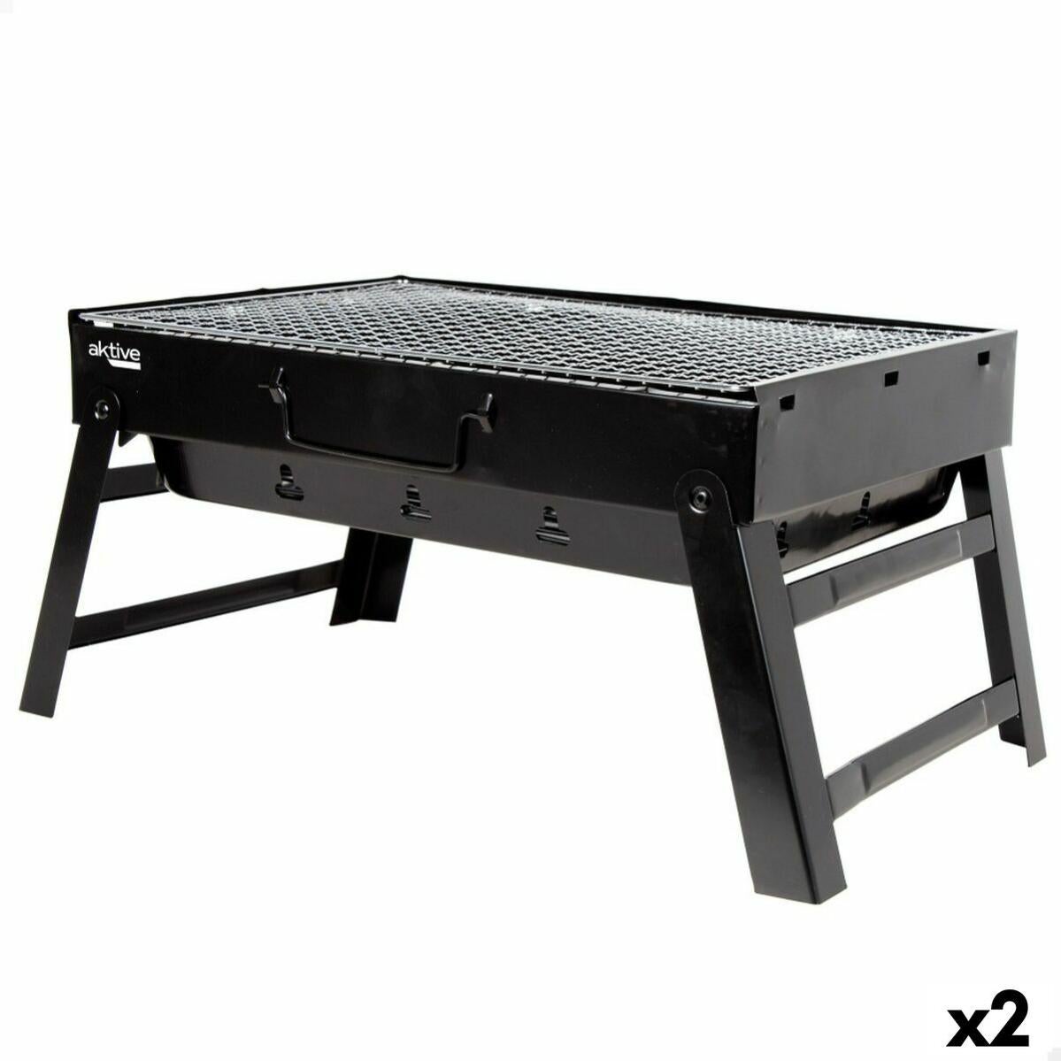 Barbacoa Port til Aktive Rectangular Negro 50 X 23 X 30 Cm 2 Unidades Barbacoa port til aktive rectangular negro 50 x 23 x 30 cm 2 unidades