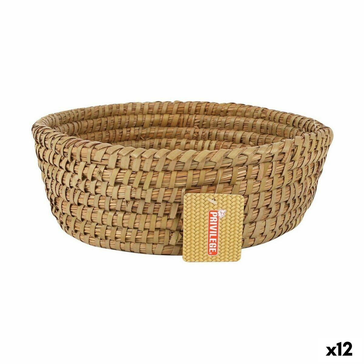 Panier Multi-usages Privilege Korne Marron 27 x 27 x 9 cm osier Ronde ...