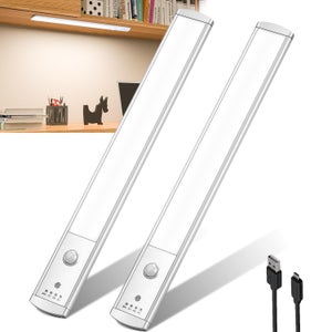 Lampe Dimmable de Placard 34cm, SL.GT LED Lumière Réglette Led Ajustable  sous Meuble Cuisine Sans fil à 3 Modes d'Eclairage 4000K-6500K