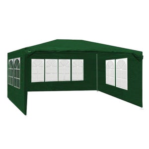 MaxxGarden Tonnelle de Jardin 3x4 m - 12m² - Pavillon pliante - Avec Panneaux Latéraux - Tente de Jardin Réception Rapide à Installer - Vert