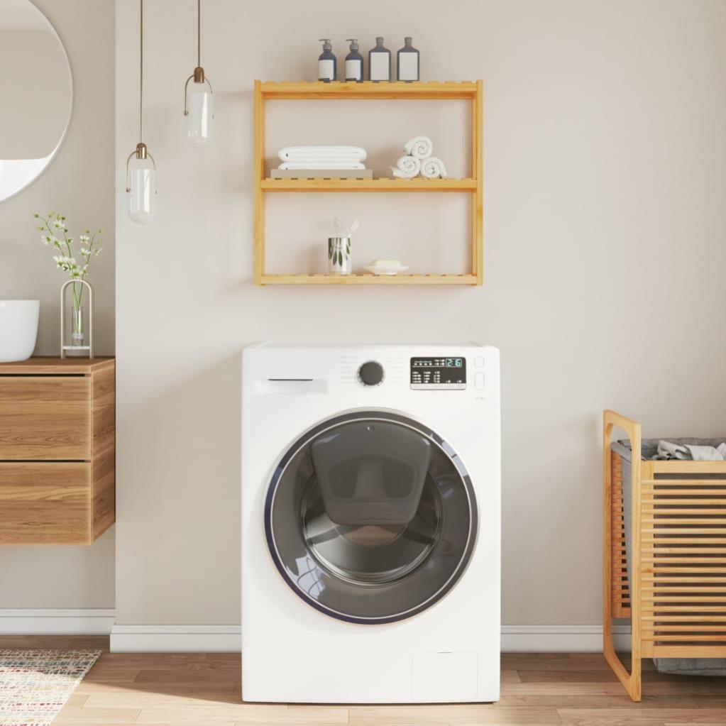 Mensola Per Bagno 76,2 Cm Con 3 Ripiani E Barre Porta Asciugamani – Scaffale A Parete In Acciaio Inox SUS304, Extra Lunga, Montaggio A Muro
