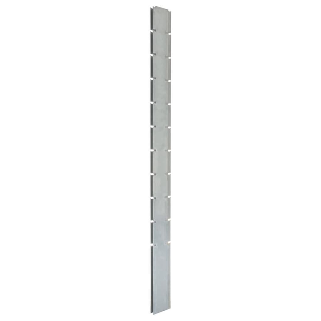 Palo Da Recinzione VidaXL In Acciaio Argentato, 22 Pezzi Da 200 Cm, Per Giardino E Terrazzo, Stile Moderno E Robusto Per Esterni