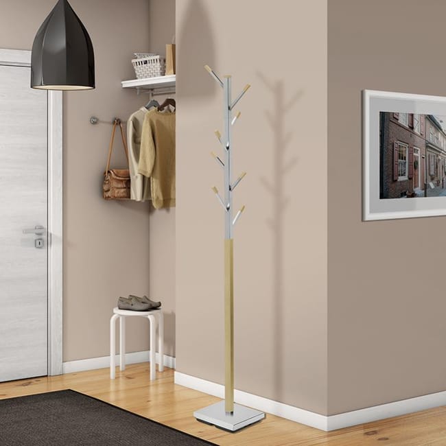 Perchero de pie Barsento Roble Leroy Merlin