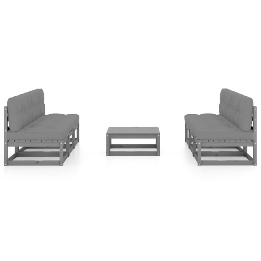 Tidyard Set 3|4|5 pz Divani Modulari da Giardino per Esterno in Legno Massello di Pino,Salotto da Giardino Esterno,Divano Angolare,Divano Modulare ,Divano Centrale,Divano Pallet,Divano Patio Terrazzo