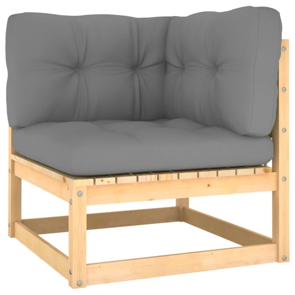 VidaXL Set Divani Da Giardino 2 Pezzi In Legno Massello Di Acacia Con Cuscini – Panca E Tavolino