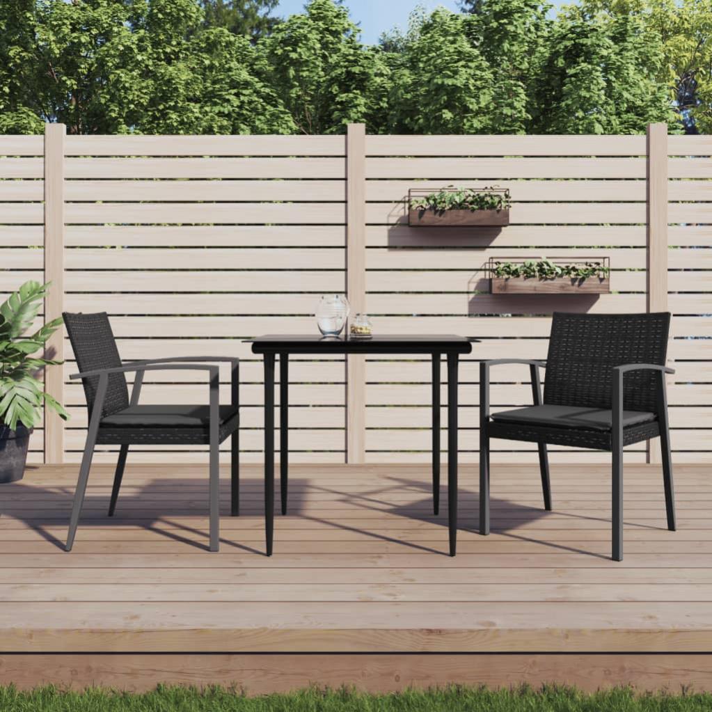 Set 2 Cuscini Per Sedie Da Giardino – 50x50 Cm, Spessi 7 Cm, Impermeabili Con Laccetti – Grigio Scuro