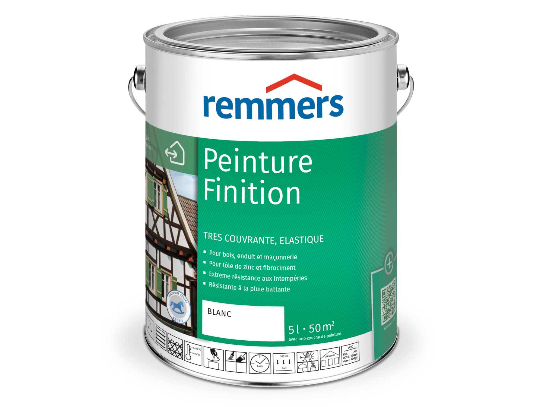 Peinture Finition Blanc (RAL 9016), 5 l | Leroy Merlin