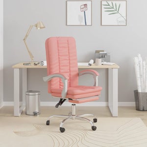 Chaise de Bureau Ergonomique，Fauteuil inclinable de bureau, Chaise Gaming  Rose Similicuir398503