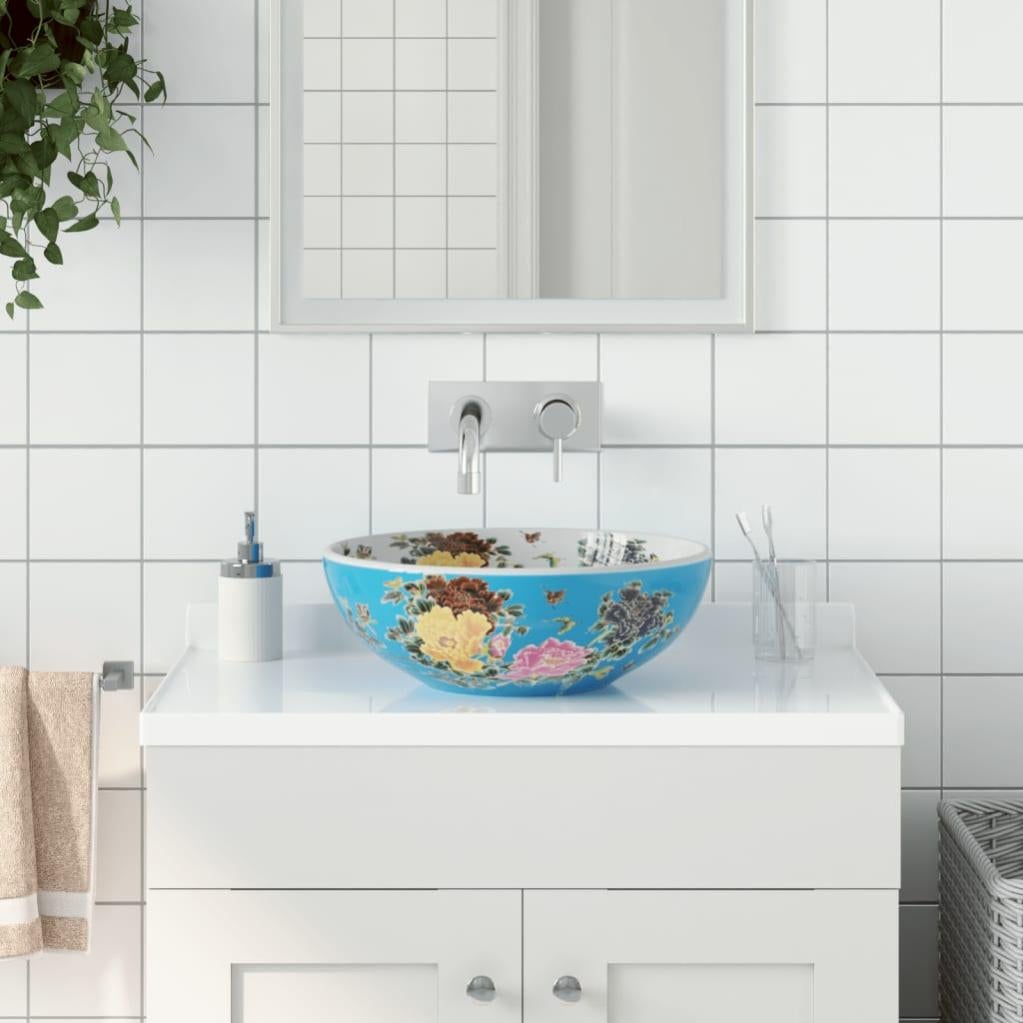 Lavabo Da Appoggio | Ciotola Da Appoggio | Lavandino Bagno Nero Rettangolare 46x35 5x13 Cm Ceramica Cfw48966 90651775