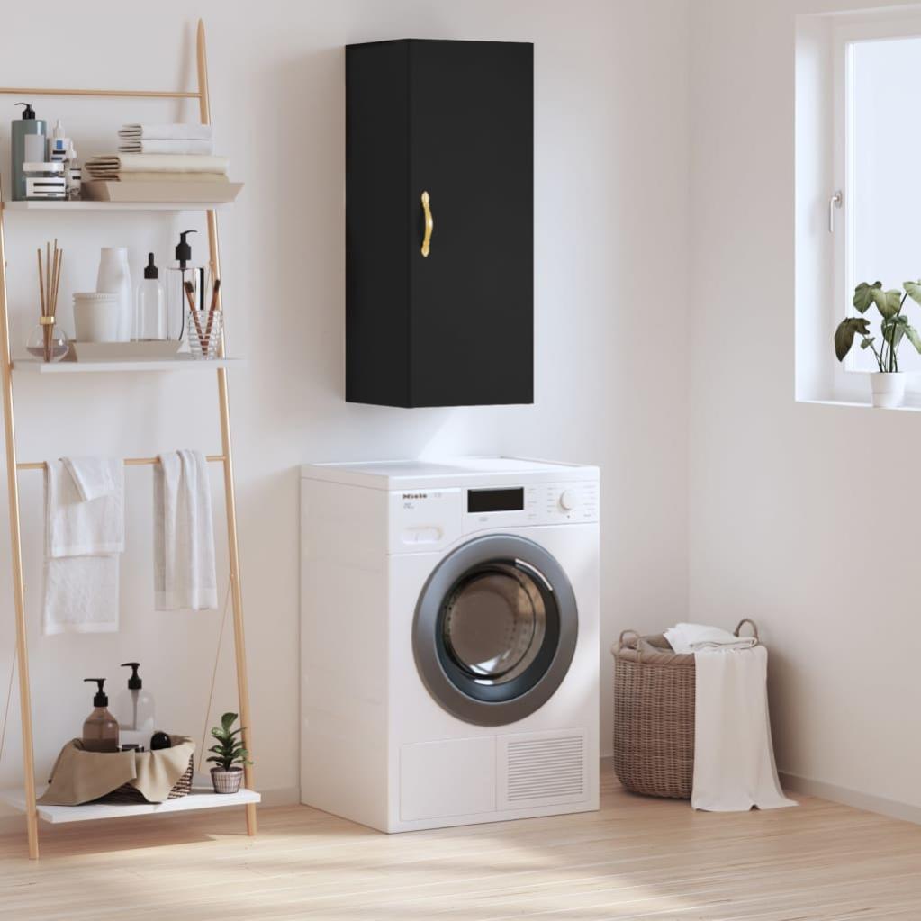 Armoire murale Armoire de rangement Armoire suspendue noir 34