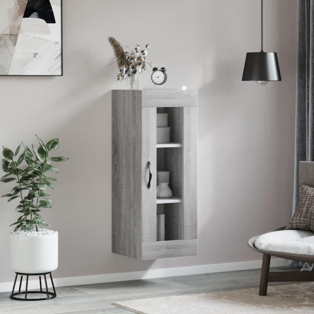 Armoire murale Armoire de rangement Armoire suspendue sonoma gris