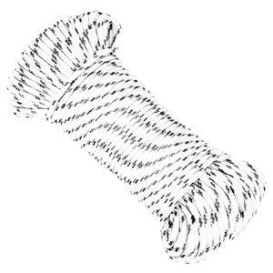 Corda Poliestere Intrecciata Abma 3mm X 20m - Per Barche, Campeggio, Esterno, Carico 200kg, Bianca