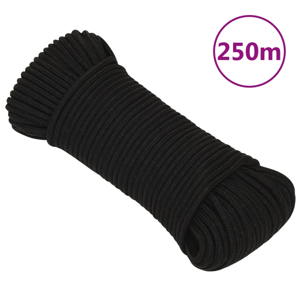 Corde noire polyester 10 mètres WERKA PRO Ø 18 mm